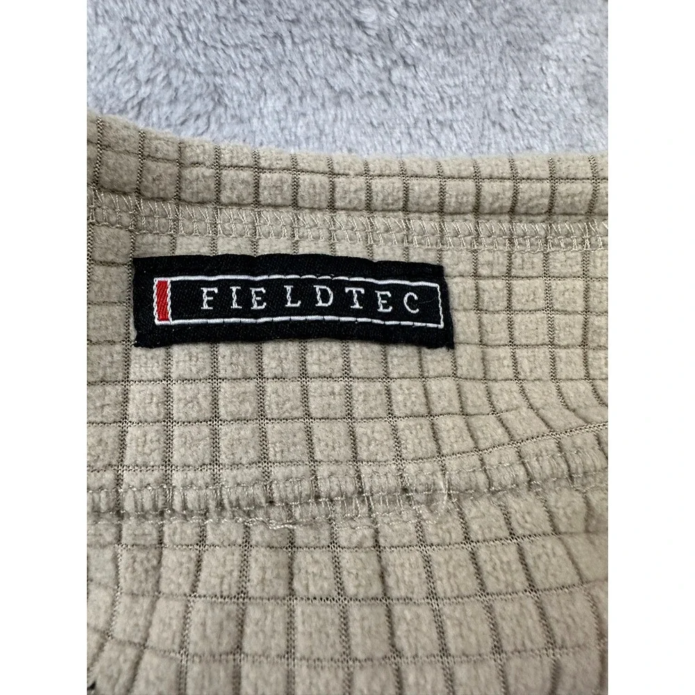 Southern Marsh Fieldtec Pullover Mens 2XL Tan Waffle Grid Quarter Zip Fleece Top